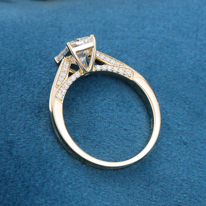 1.68 CT Radiant Shaped Moissanite Solitaire Engagement Ring 6