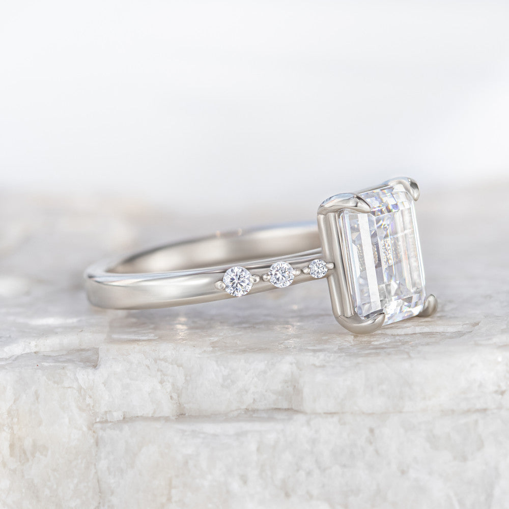 2 CT Round Three Stones Lab Grown Diamond Engagement Ring
