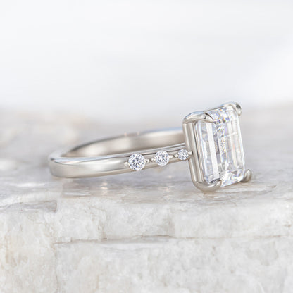 2 CT Round Three Stones Lab Grown Diamond Engagement Ring
