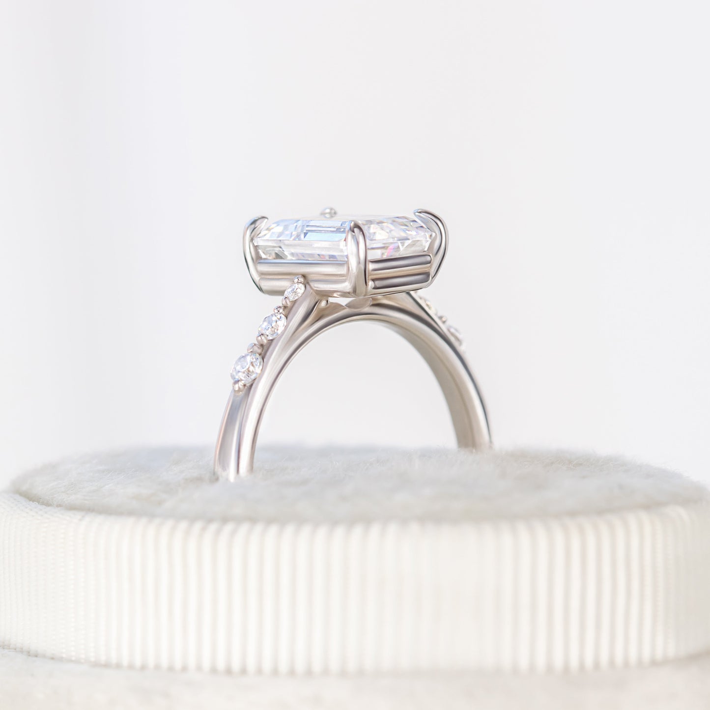 2 CT Round Three Stones Lab Grown Diamond Engagement Ring
