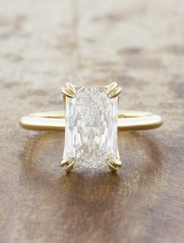 2 CT Round Three Stones Lab Grown Diamond Engagement Ring
