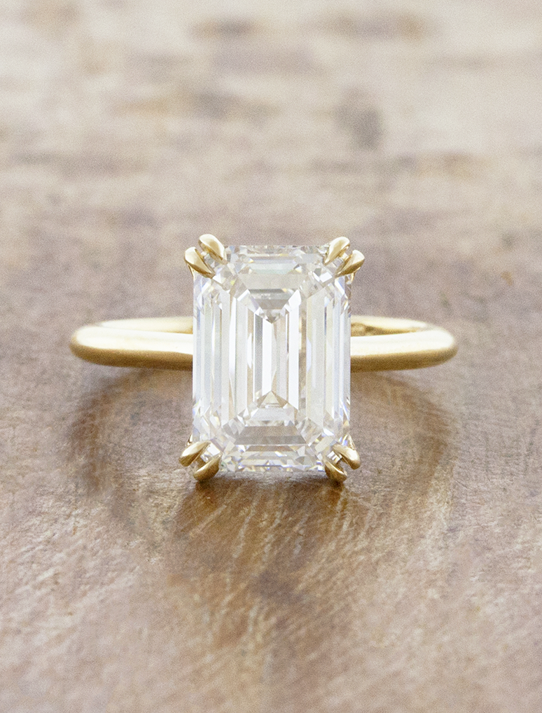 2 CT Round Three Stones Lab Grown Diamond Engagement Ring