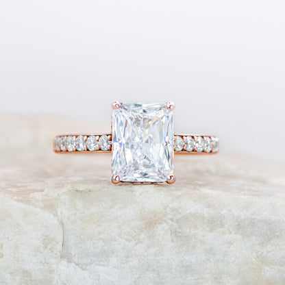 2 CT Round Three Stones Lab Grown Diamond Engagement Ring