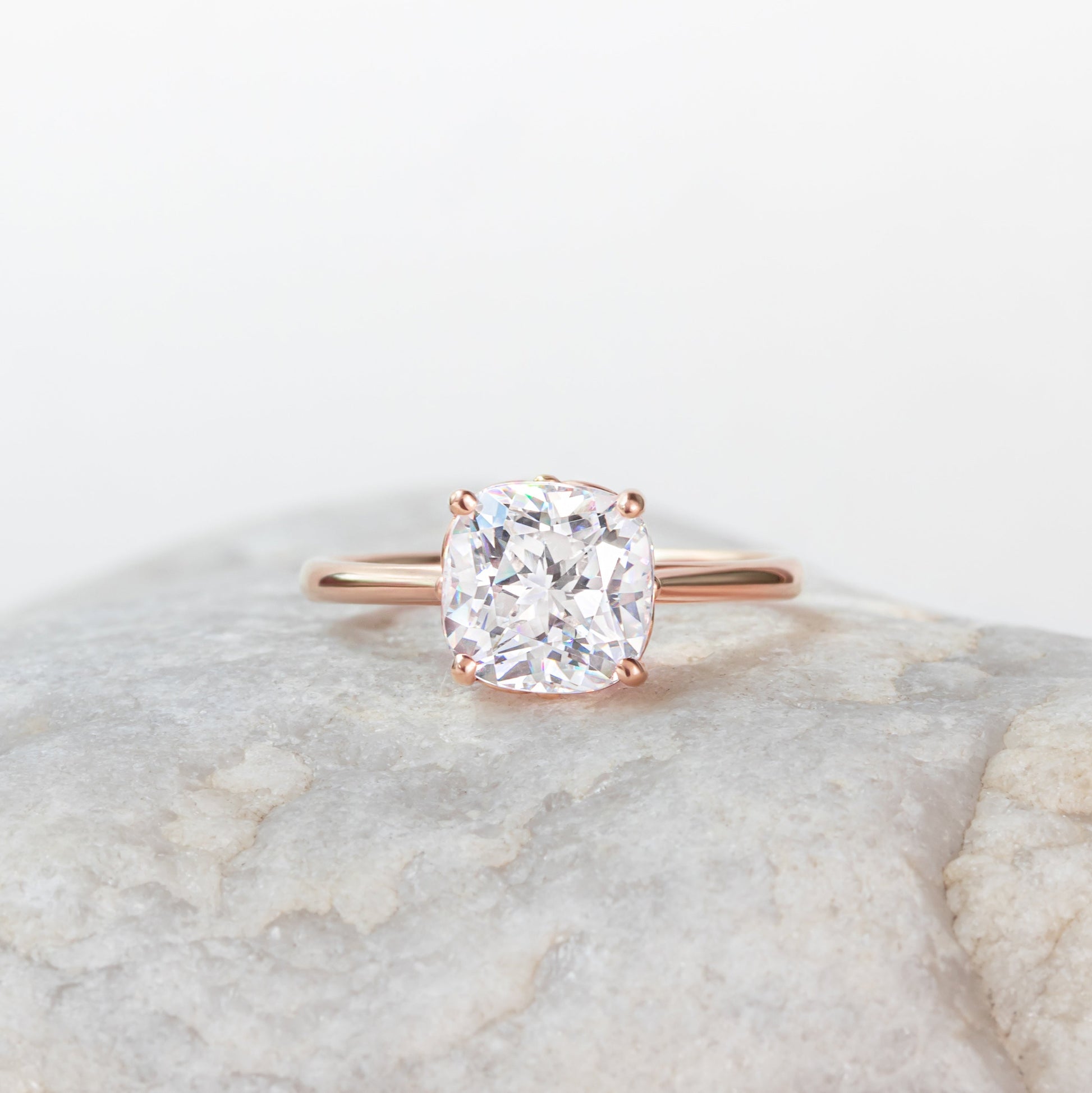 2 CT Round Three Stones Lab Grown Diamond Engagement Ring