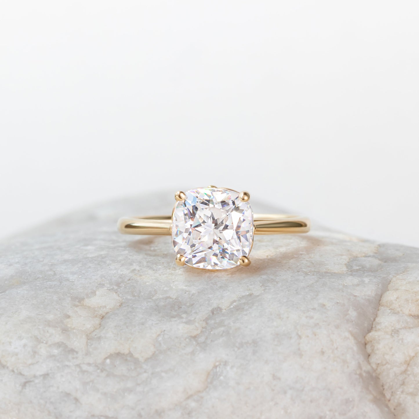 2 CT Round Three Stones Lab Grown Diamond Engagement Ring