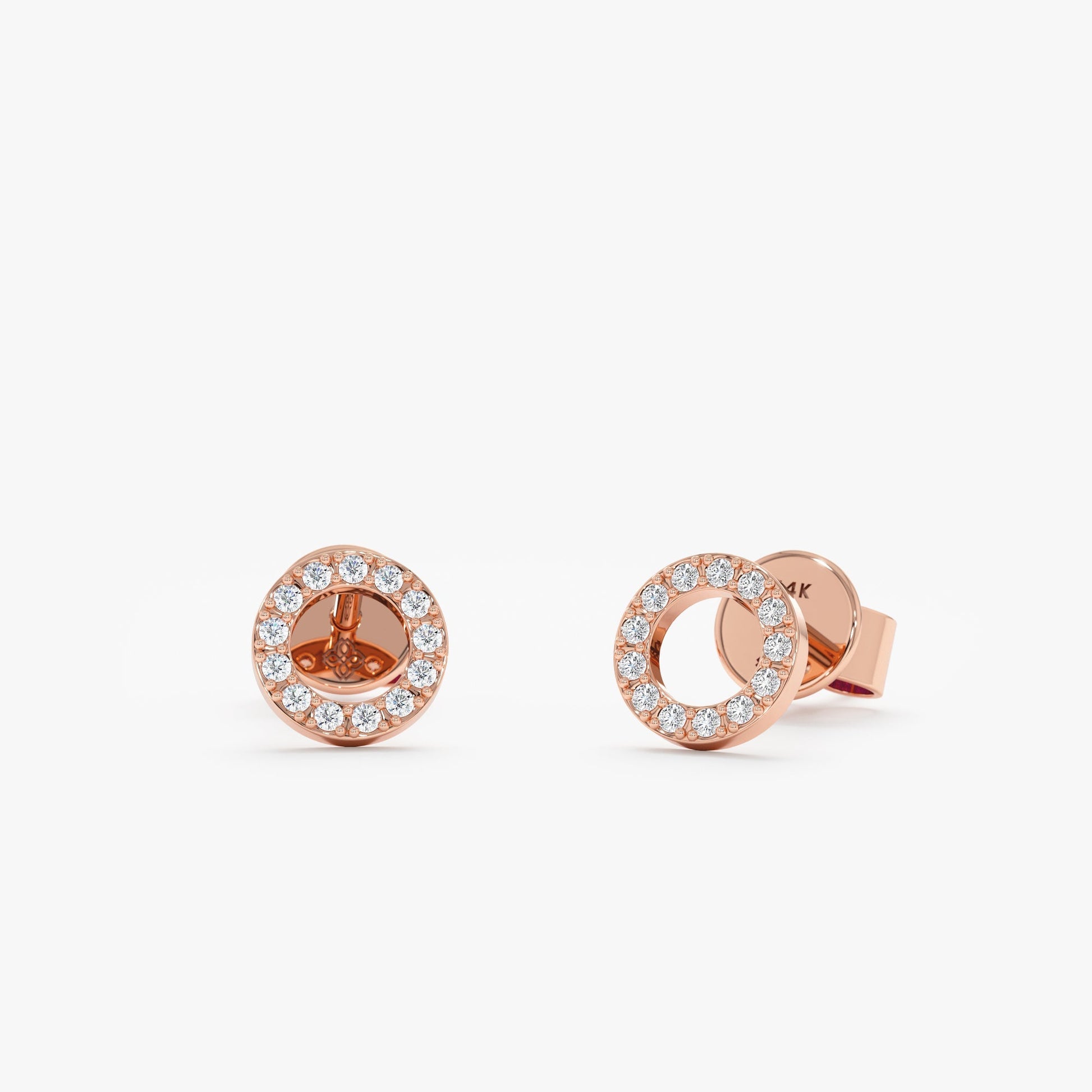 1.0 CT Round Bezel Solitaire Lab Grown Diamond Earrings
