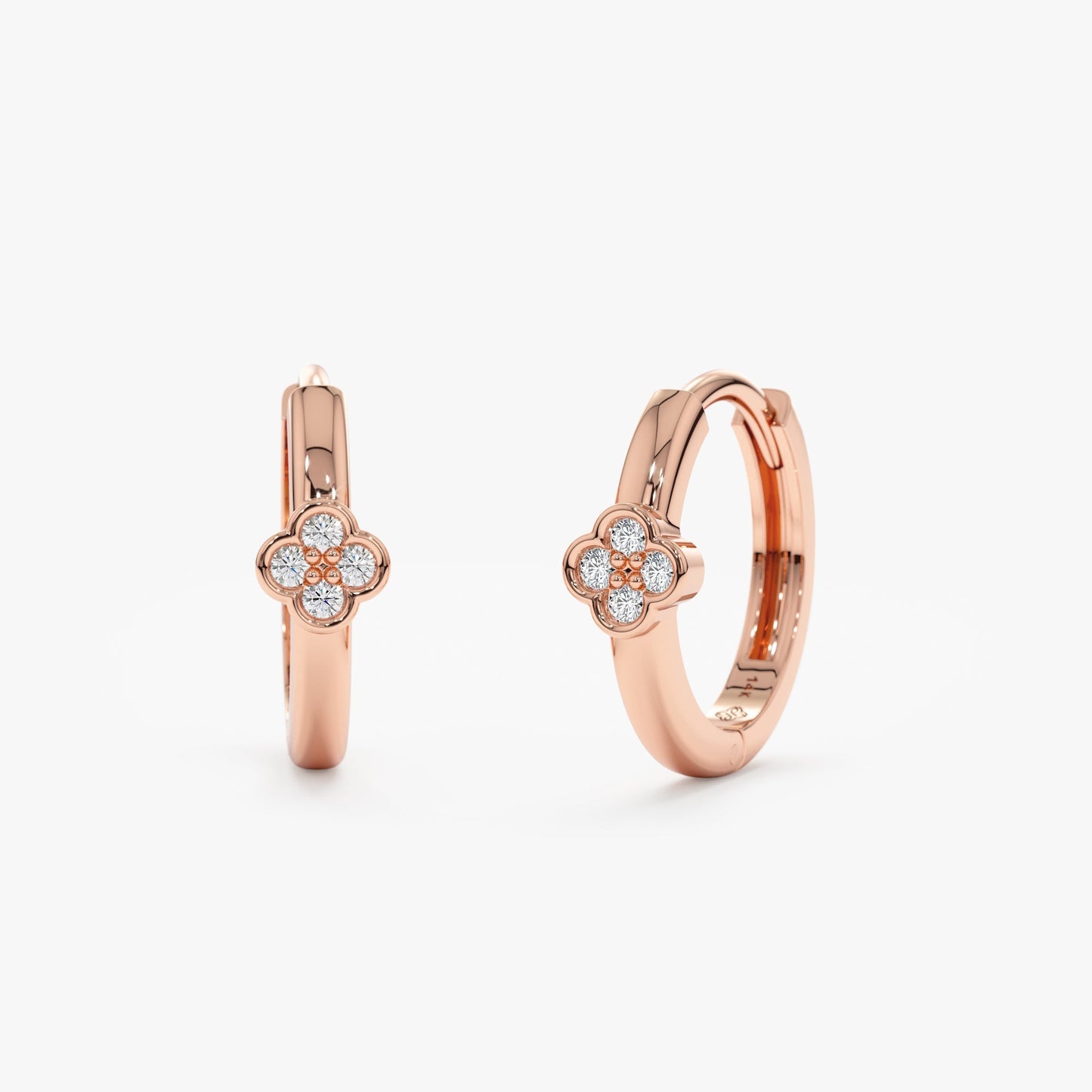 1.0 CT Round Bezel Solitaire Lab Grown Diamond Earrings