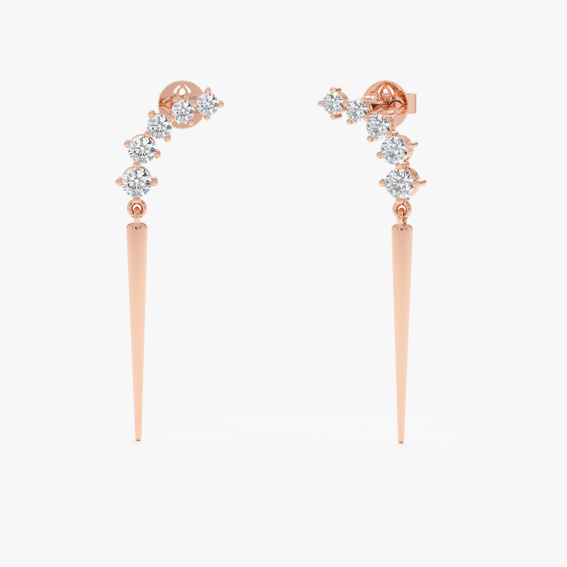 1.0 CT Round Bezel Solitaire Lab Grown Diamond Earrings