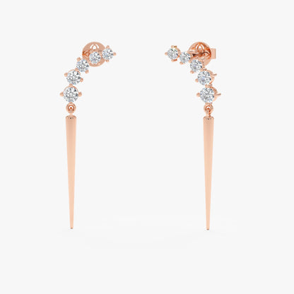 1.0 CT Round Bezel Solitaire Lab Grown Diamond Earrings