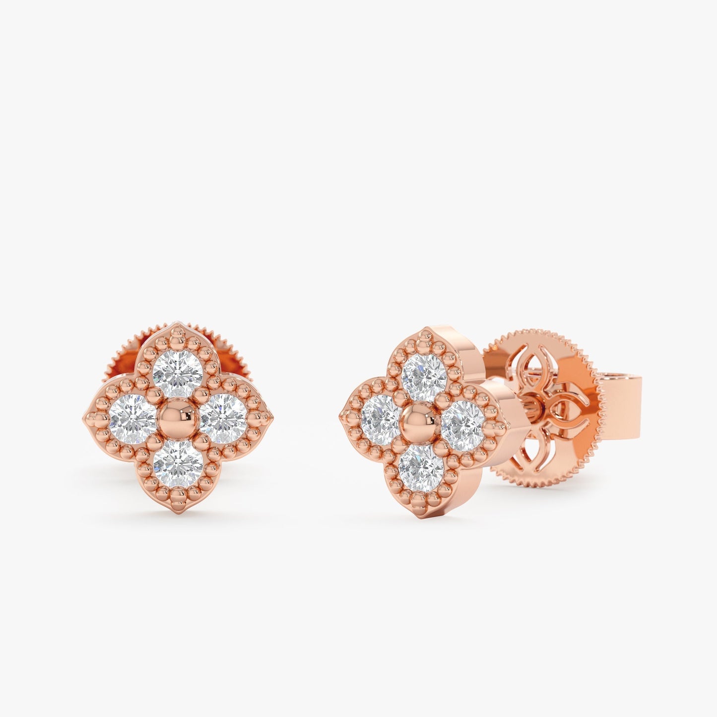 1.0 CT Round Bezel Solitaire Lab Grown Diamond Earrings