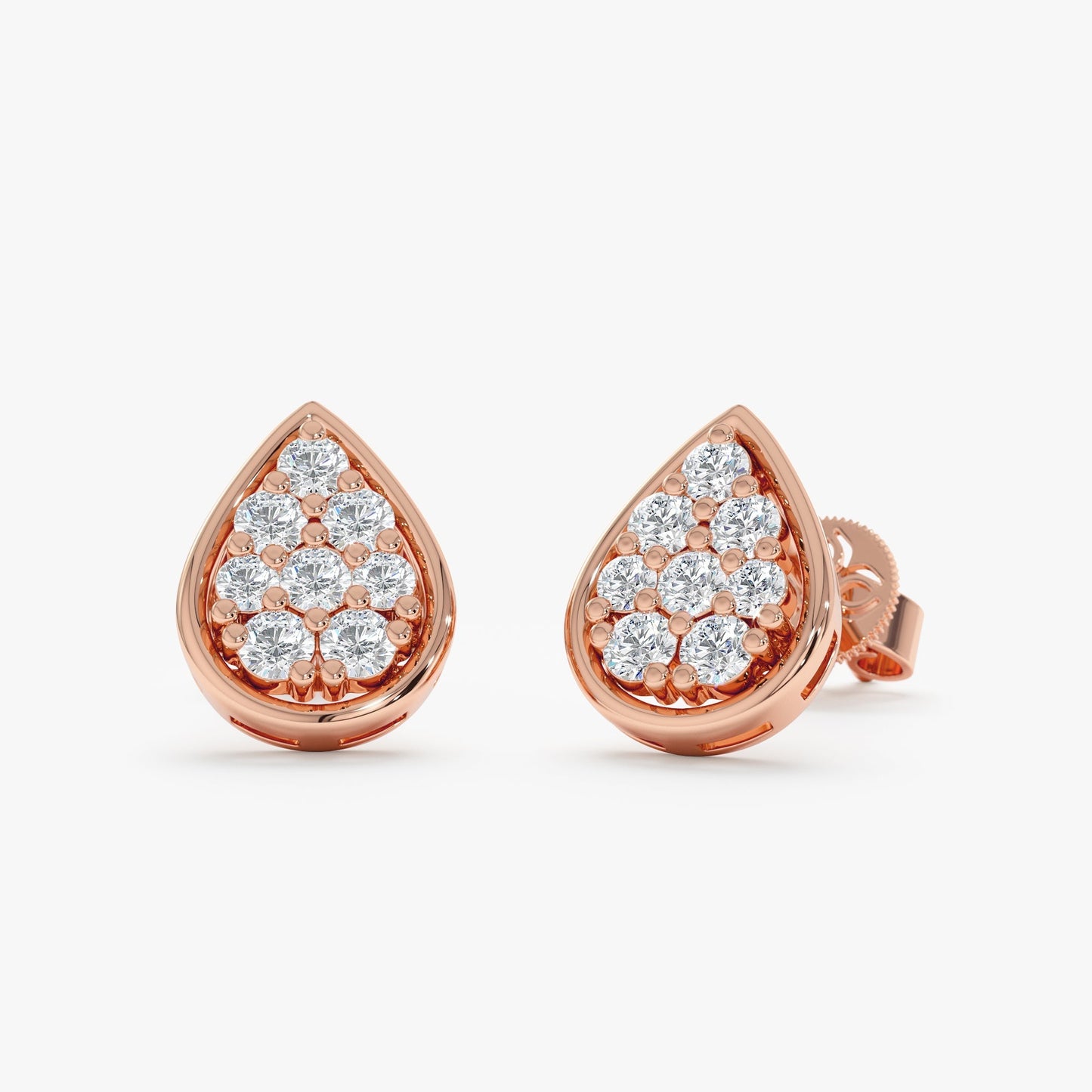 1.0 CT Round Bezel Solitaire Lab Grown Diamond Earrings