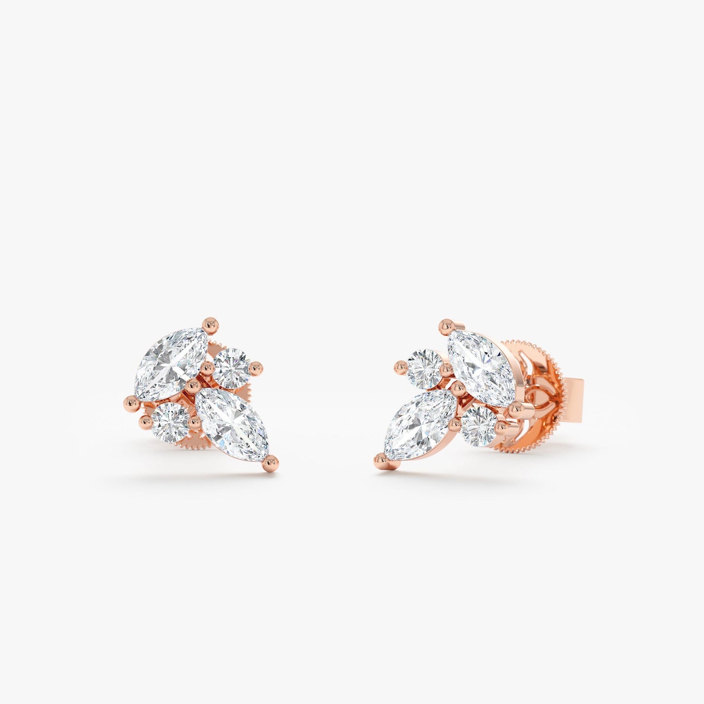 1.0 CT Round Bezel Solitaire Lab Grown Diamond Earrings