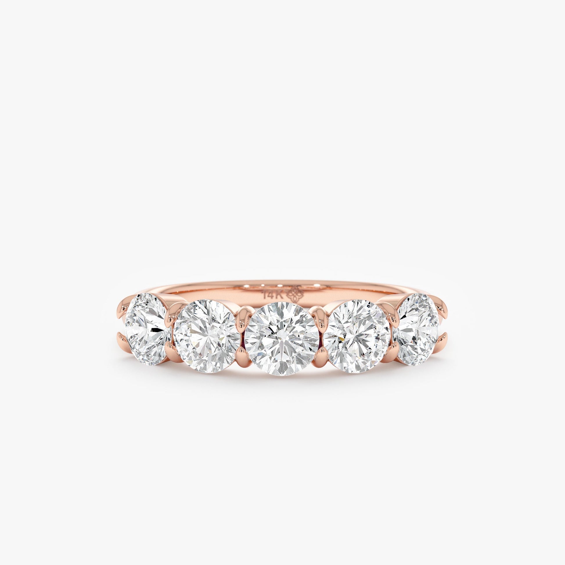 2 CT Round Three Stones Lab Grown Diamond Engagement Ring