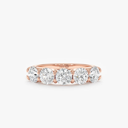 2 CT Round Three Stones Lab Grown Diamond Engagement Ring