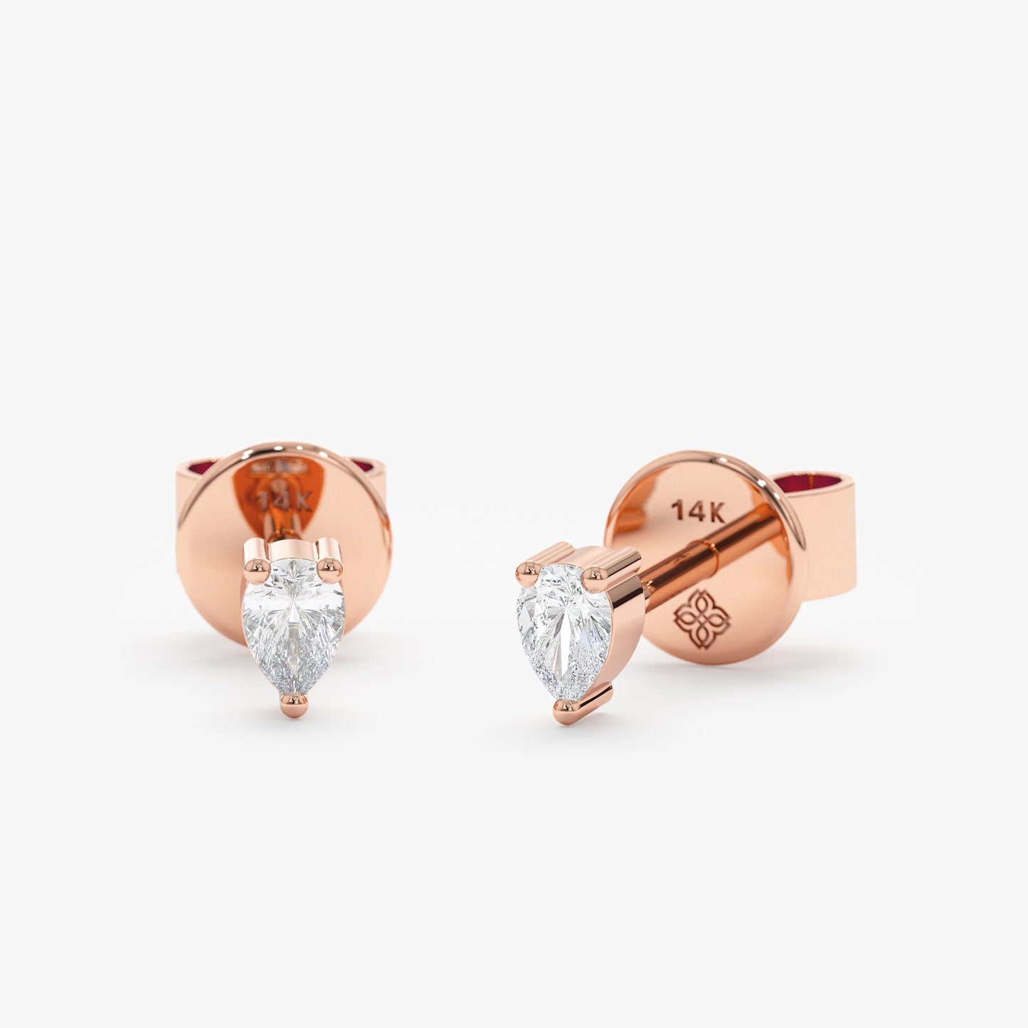 1.0 CT Round Bezel Solitaire Lab Grown Diamond Earrings