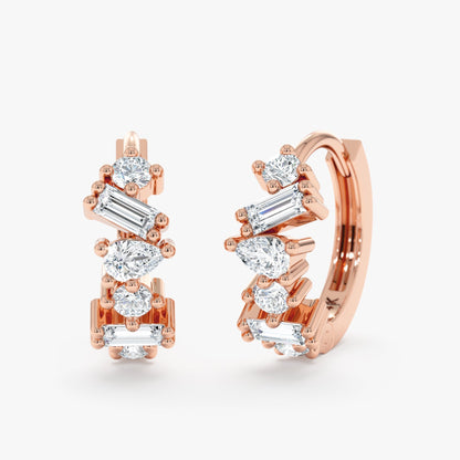 1.0 CT Round Bezel Solitaire Lab Grown Diamond Earrings