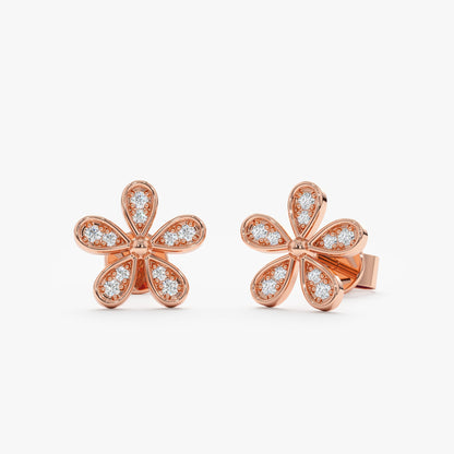 1.0 CT Round Bezel Solitaire Lab Grown Diamond Earrings