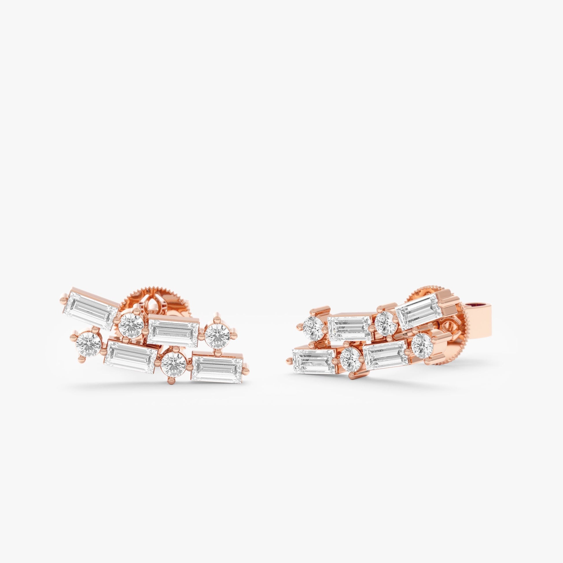 1.0 CT Round Bezel Solitaire Lab Grown Diamond Earrings