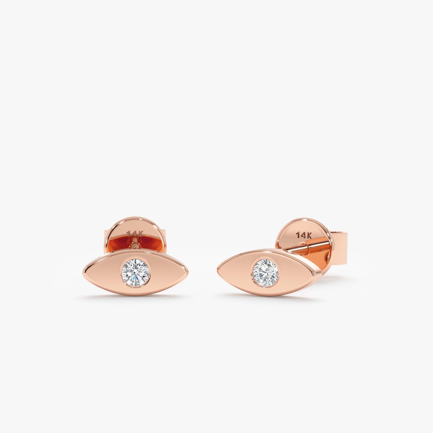 1.0 CT Round Bezel Solitaire Lab Grown Diamond Earrings