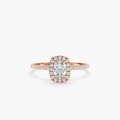2 CT Round Three Stones Lab Grown Diamond Engagement Ring