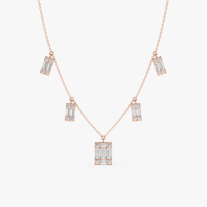 1.0 CT Round Bezel Solitaire Lab Grown Diamond Necklace