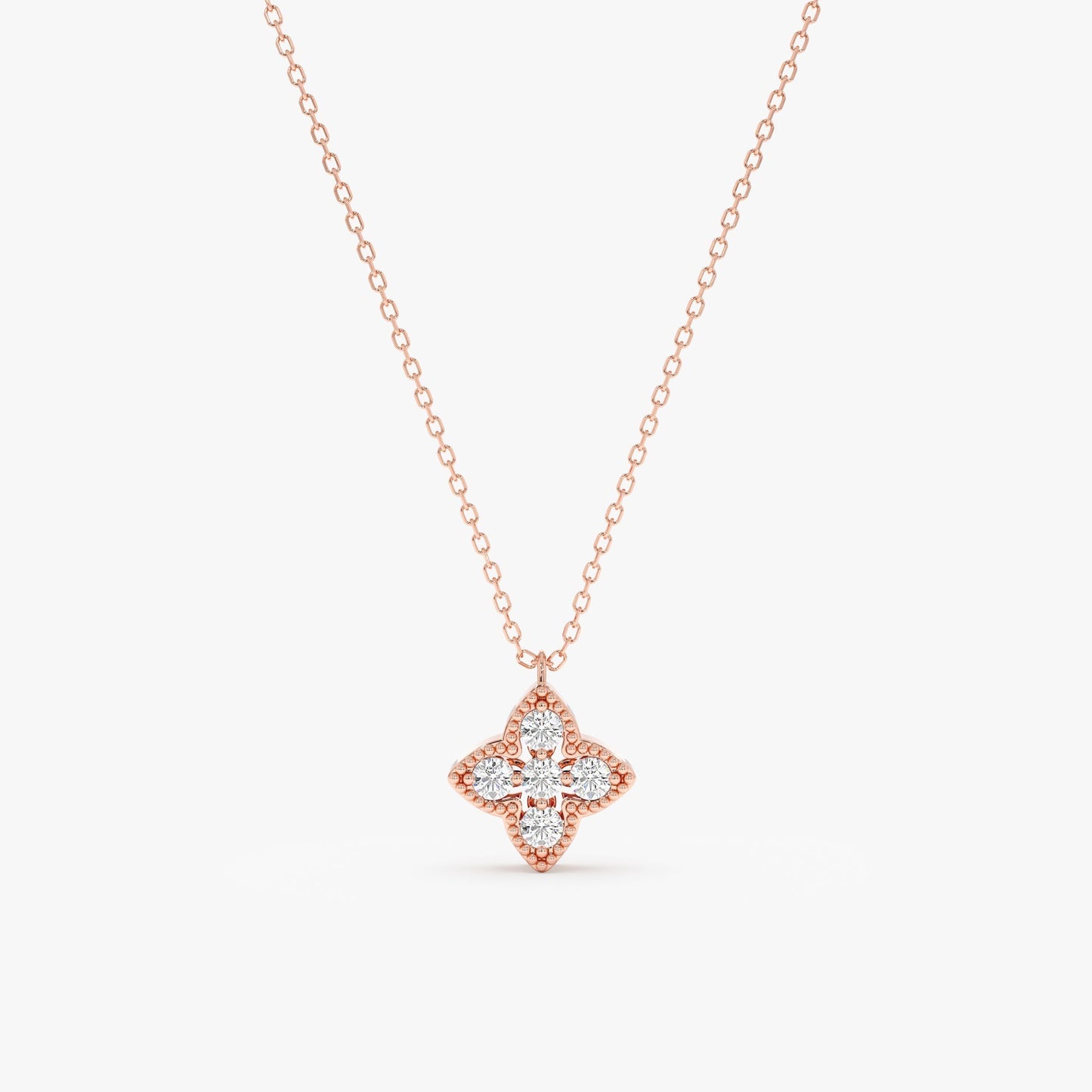 1.0 CT Round Bezel Solitaire Lab Grown Diamond Necklace