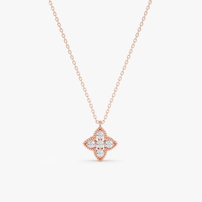 1.0 CT Round Bezel Solitaire Lab Grown Diamond Necklace