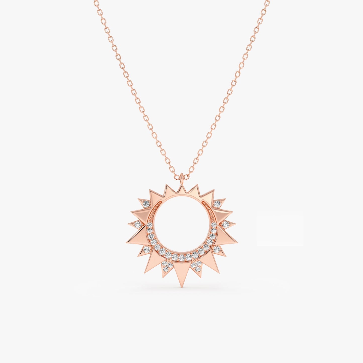 1.0 CT Round Bezel Solitaire Lab Grown Diamond Necklace