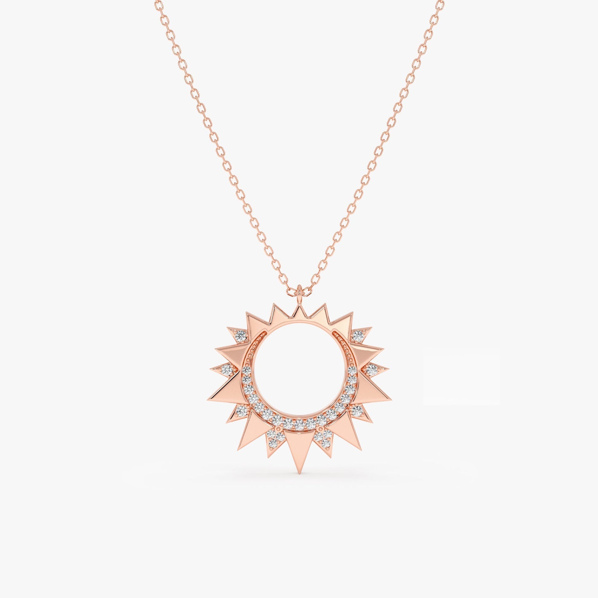 1.0 CT Round Bezel Solitaire Lab Grown Diamond Necklace
