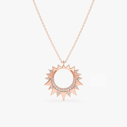 1.0 CT Round Bezel Solitaire Lab Grown Diamond Necklace