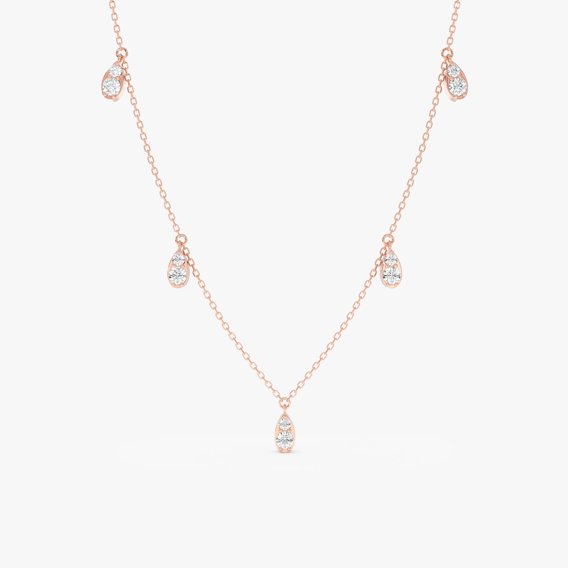 1.0 CT Round Bezel Solitaire Lab Grown Diamond Necklace