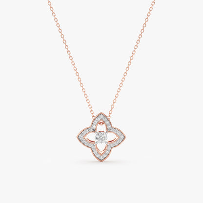 1.0 CT Round Bezel Solitaire Lab Grown Diamond Necklace