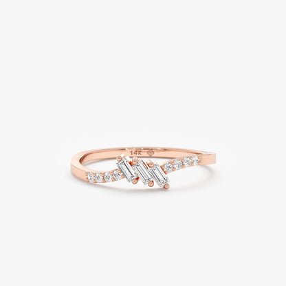 2 CT Round Three Stones Lab Grown Diamond Engagement Ring