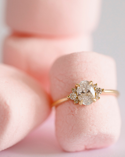 2 CT Round Three Stones Lab Grown Diamond Engagement Ring