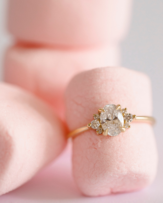 2 CT Round Three Stones Lab Grown Diamond Engagement Ring