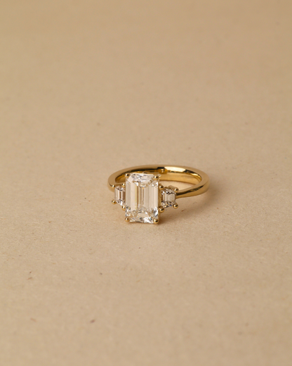 2 CT Round Three Stones Lab Grown Diamond Engagement Ring