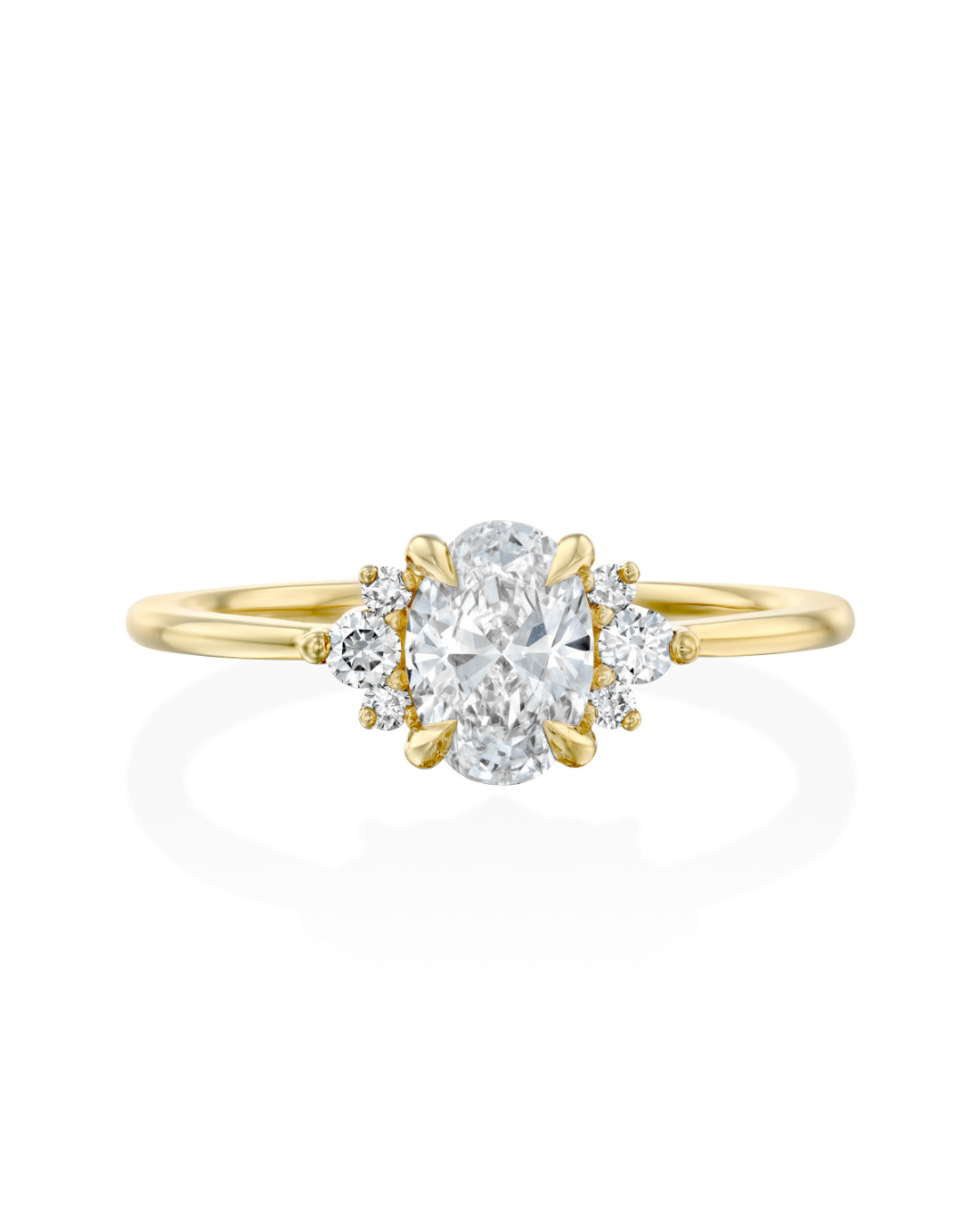 2 CT Round Three Stones Lab Grown Diamond Engagement Ring