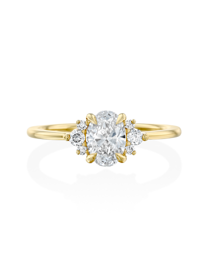 2 CT Round Three Stones Lab Grown Diamond Engagement Ring