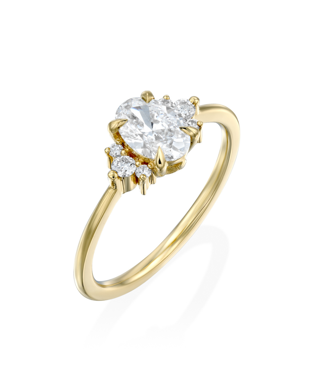 2 CT Round Three Stones Lab Grown Diamond Engagement Ring