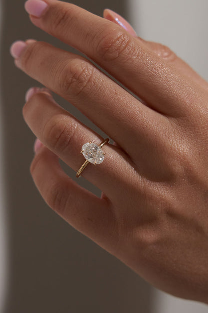 2 CT Round Three Stones Lab Grown Diamond Engagement Ring