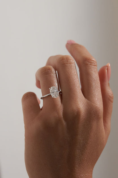 2 CT Round Three Stones Lab Grown Diamond Engagement Ring