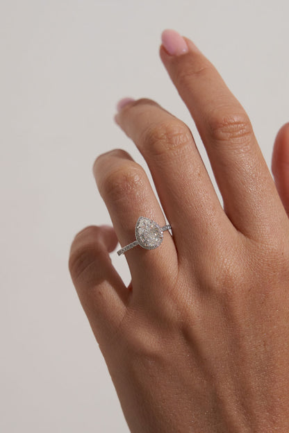 2 CT Round Three Stones Lab Grown Diamond Engagement Ring