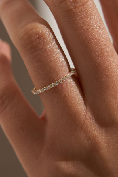 0.37 CT Round Full Eternity Lab Grown Diamond Wedding Band
