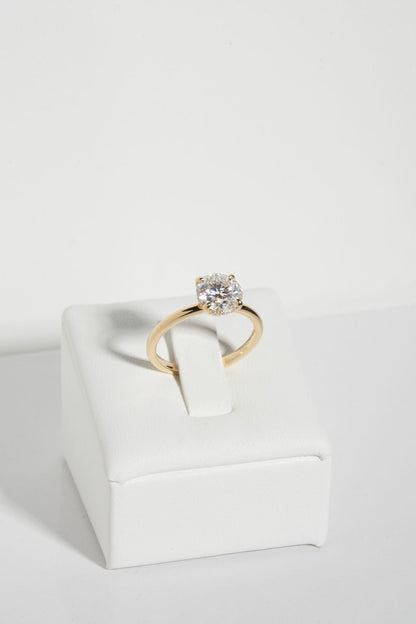 2 CT Round Three Stones Lab Grown Diamond Engagement Ring