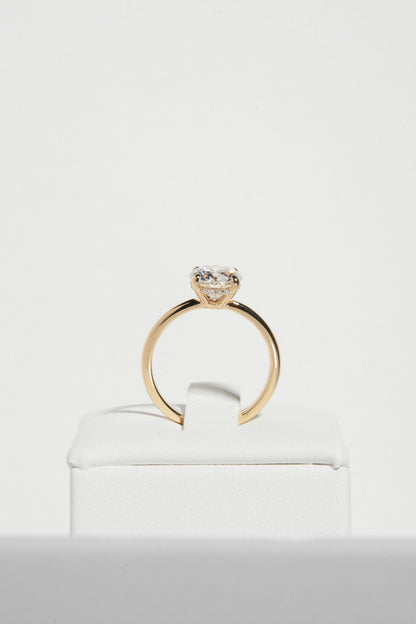 2 CT Round Three Stones Lab Grown Diamond Engagement Ring