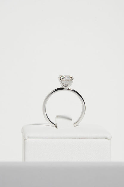 2 CT Round Three Stones Lab Grown Diamond Engagement Ring