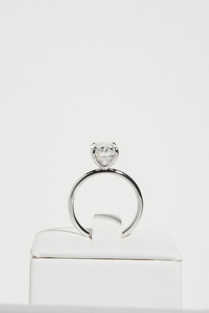 2 CT Round Three Stones Lab Grown Diamond Engagement Ring