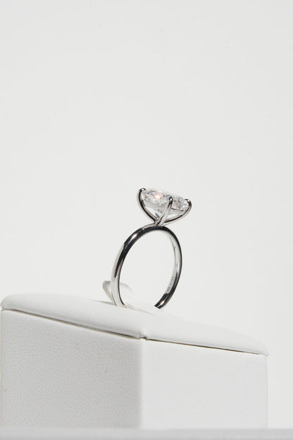 2 CT Round Three Stones Lab Grown Diamond Engagement Ring