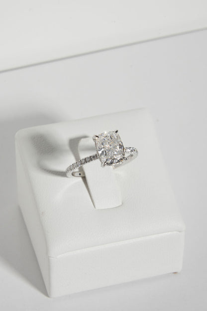 2 CT Round Three Stones Lab Grown Diamond Engagement Ring