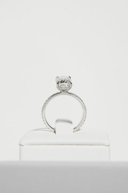 2 CT Round Three Stones Lab Grown Diamond Engagement Ring